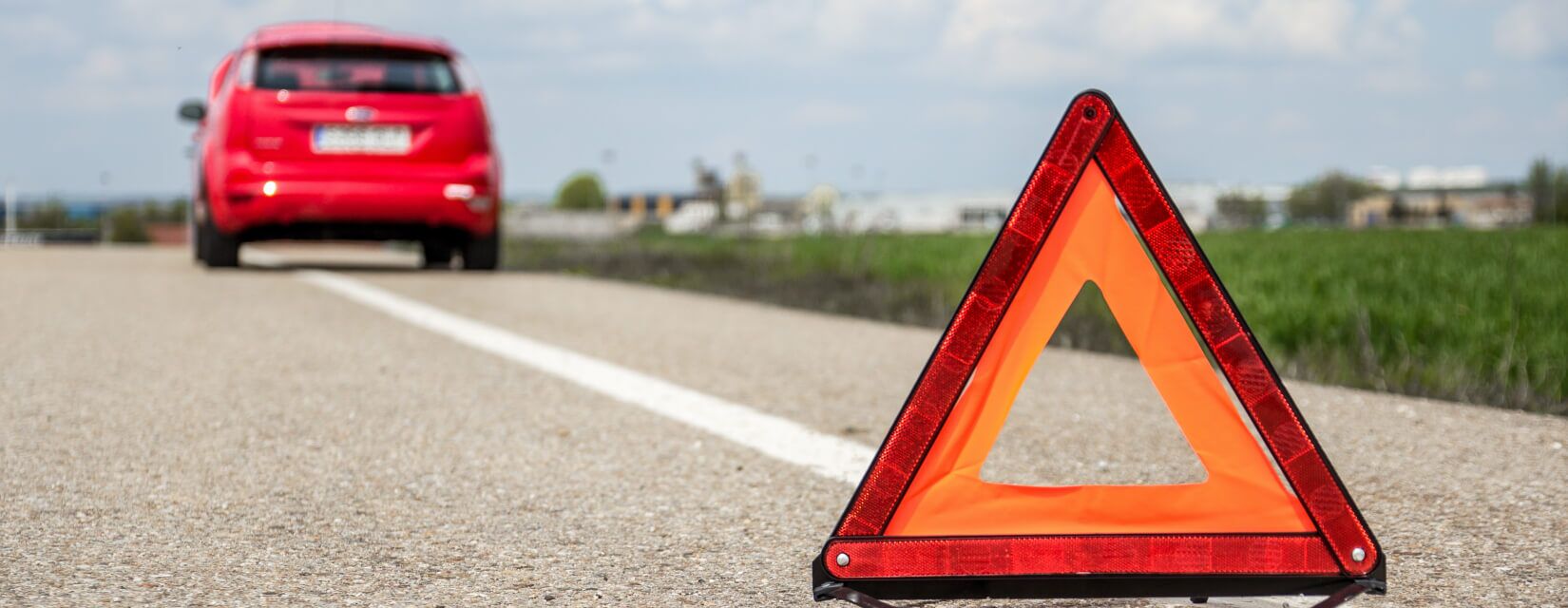 lemon car pulled over on side of road